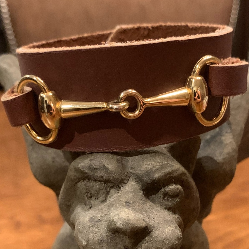Leather Horse-Bit Cuff